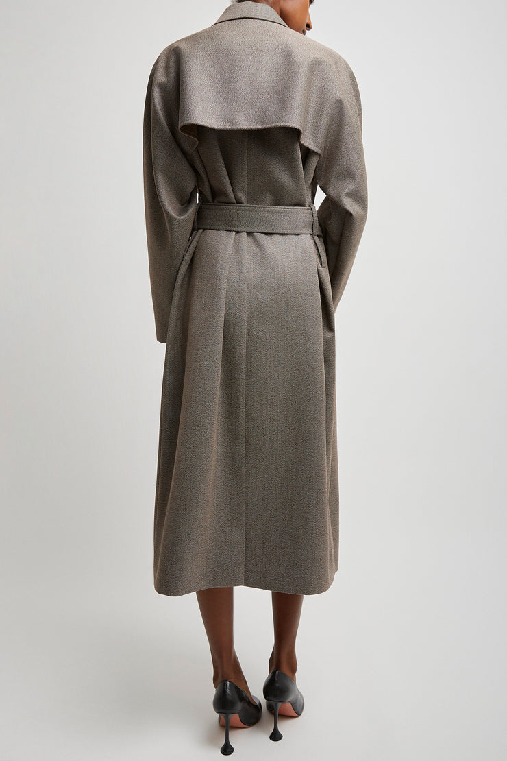 Rhydian wool gabardine coat