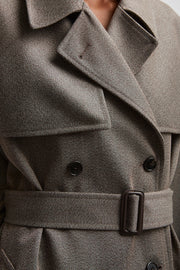 Rhydian wool gabardine coat