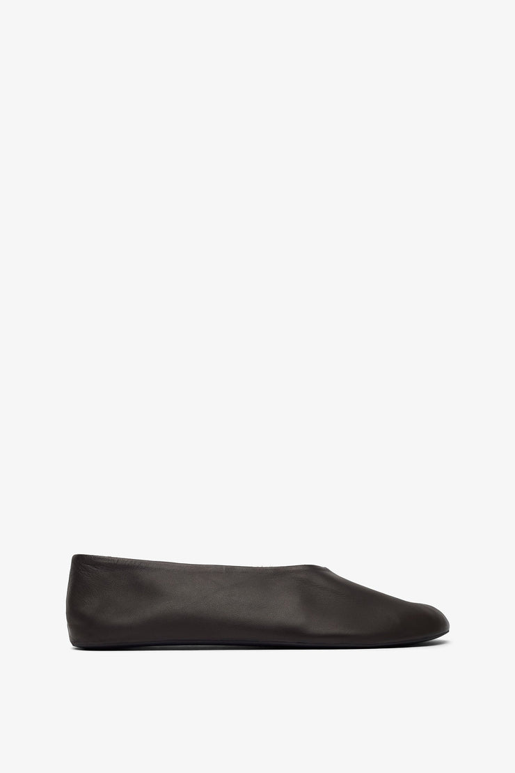 Stella brown shearling flats