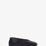 Stella black shearling flats
