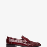 Soft red eel loafers