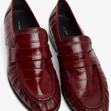 Soft red eel loafers