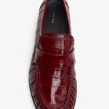 Soft red eel loafers