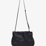 Large Bourse black leather clutch