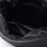 Large Bourse black leather clutch