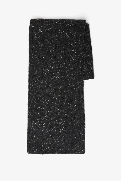 Heiki charcoal melange cashmere scarf