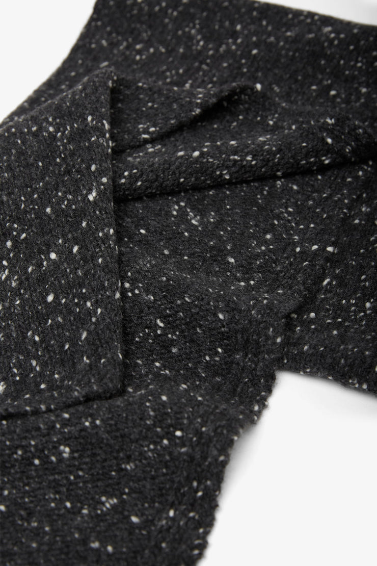 Heiki charcoal melange cashmere scarf