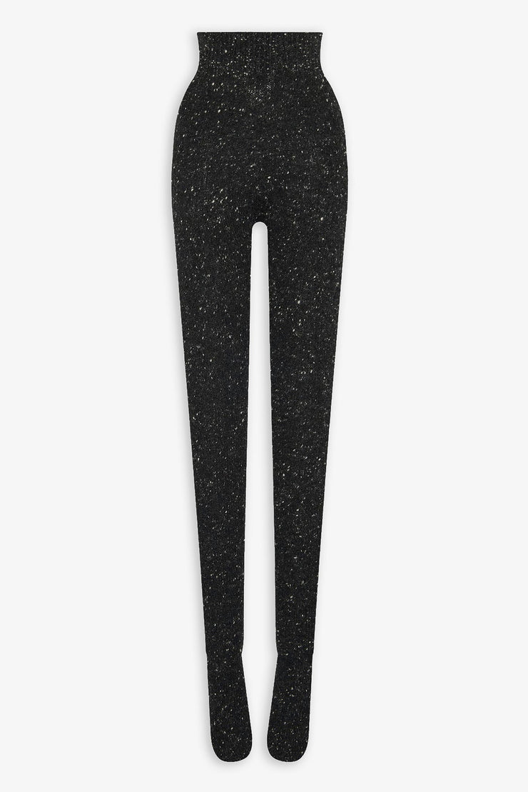Mumu charcoal melange cashmere tights