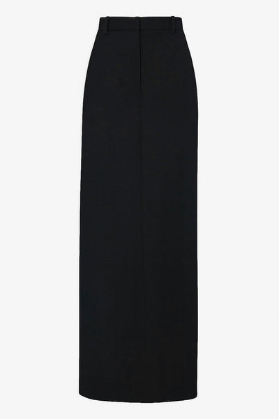 Roux dark navy wool maxi skirt