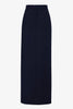 Roux dark navy wool maxi skirt