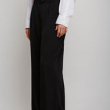Virgil black wool pants