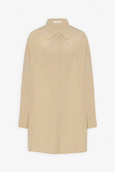 Luka butter beige silk shirt