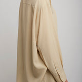 Luka butter beige silk shirt