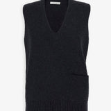 Marte charcoal melange cashmere top