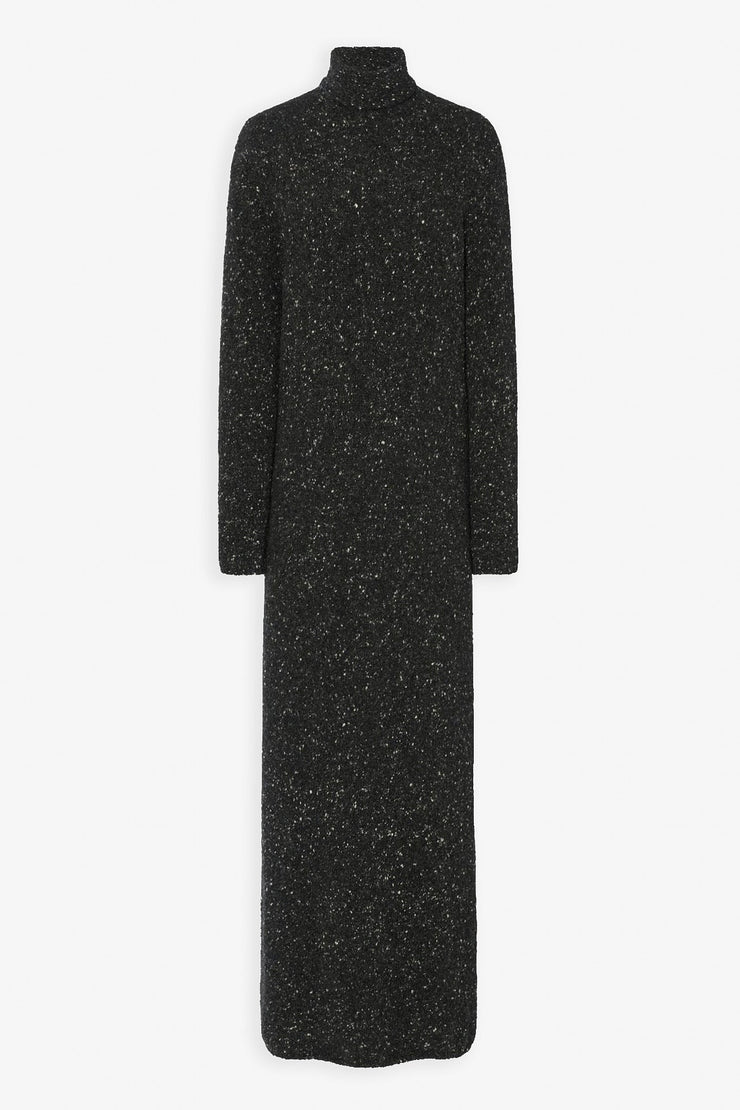 Melani charcoal melange cashmere dress