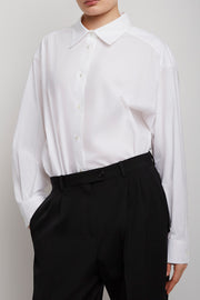 Luka white cotton poplin shirt