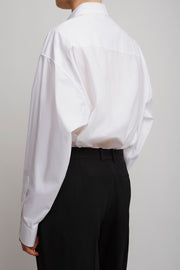 Luka white cotton poplin shirt