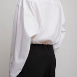 Luka white cotton poplin shirt