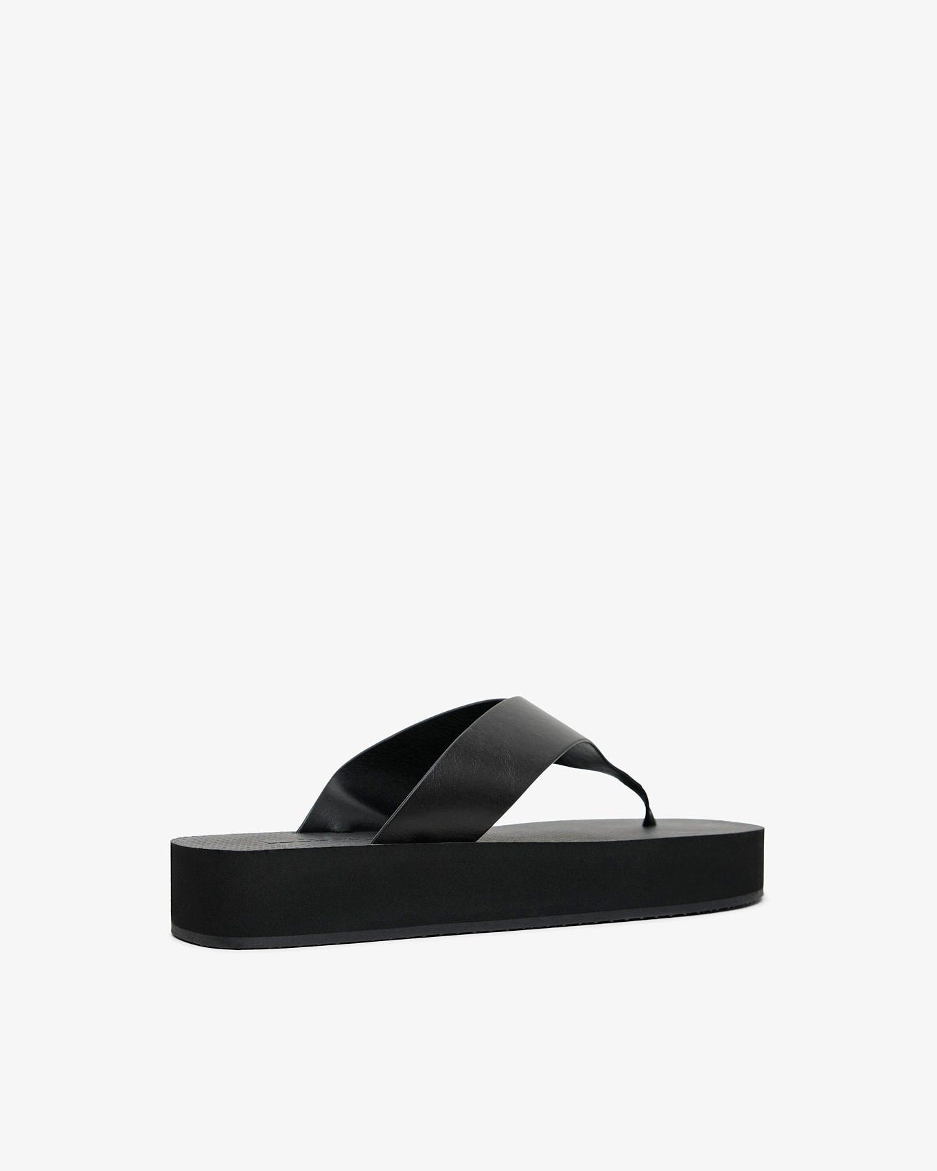 Black sandal on a white background