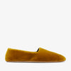 The Row Ponti mustard velvet slippers