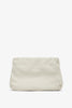 Bourse Ivory leather clutch bag