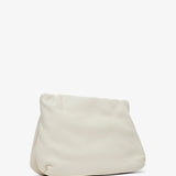 Bourse Ivory leather clutch bag
