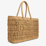 Geogica raffia tote bag