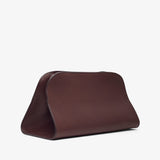 Peggy burgundy leather clutch
