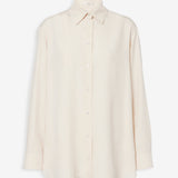 Sisilia porcelain white silk shirt