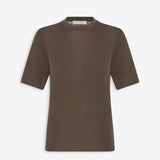 Ozzi nut brown silk t-shirt