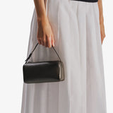 90's grey small grain leather bag