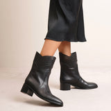 Lili short leather boots