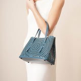 Mina 25 circulaire blue tote bag