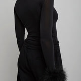 Alaia black knitted cuff body