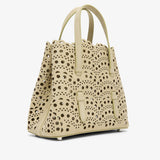 Mina 20 amond green suede tote bag
