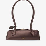 Le Teckel Small brown satin bag