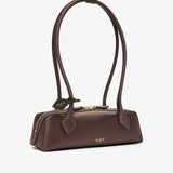 Le Teckel Small brown satin bag