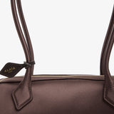 Le Teckel Small brown satin bag