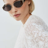 Marcie black and gold sunglasses