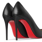 Kate 100 black leather pumps