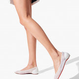 Kate draperia white ballerina flats