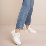 City court white leather sneakers