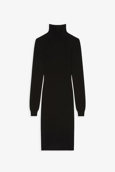 Open back black dress