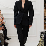 Black wool cocoon jacket