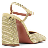 Charlotte 95 yellow crystal pumps