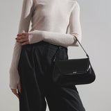Ami Spazzolato black leather bag