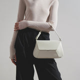 Ami Spazzolato white leather bag