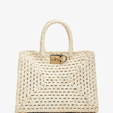 The studio raffia small bag