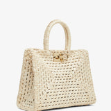 The studio raffia small bag