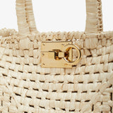 The studio raffia small bag